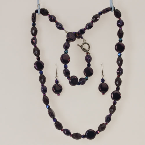 Belcher - Necklace Set Irridized Cobalt