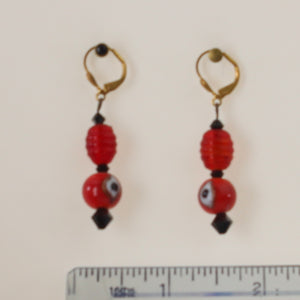 Dolan & Fuller - Earrings Ruby Red-Oynx