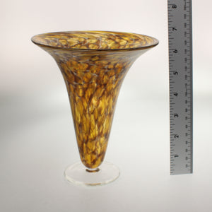Carter- Flare Vase Yellow and Brown