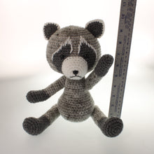 Load image into Gallery viewer, Freeman - Crochet gray raccoon