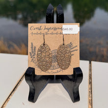 Load image into Gallery viewer, Roberts-Biely - Bronze Armadillo Impression - Dangly earrings
