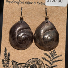 Load image into Gallery viewer, Roberts-Biely - Dangly Earrings - Sterling Silver Large Snail Shell