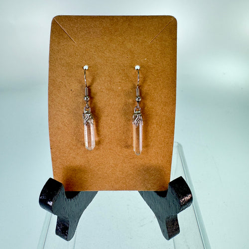 Chard - arkansas quartz earrings