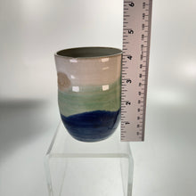 Load image into Gallery viewer, Tebbets - white green blue banded tumbler