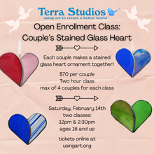 Load image into Gallery viewer, Open Enrollment class: Couple's Stained Glass Heart