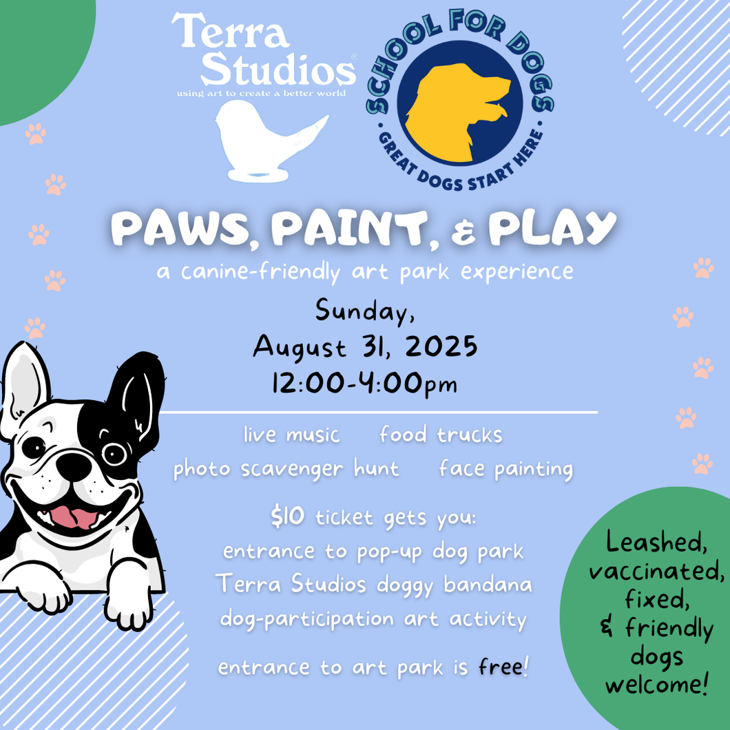Paws, Paint, & Play: dog park + art lab ticket