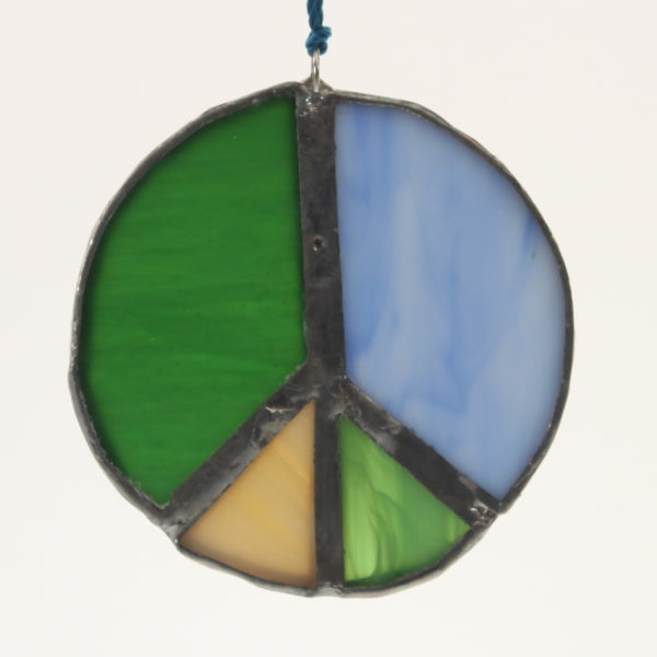 Bohn - Peace Symbol Ornament Forest-Sky Blue