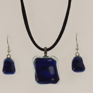 Carter - Necklace-Earring Set Cobalt
