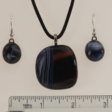 Load image into Gallery viewer, Carter - Necklace-Earring Set Black-Cobalt