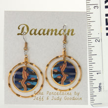 Load image into Gallery viewer, Goodwin - Cobalt Salmon Hoop Earrings