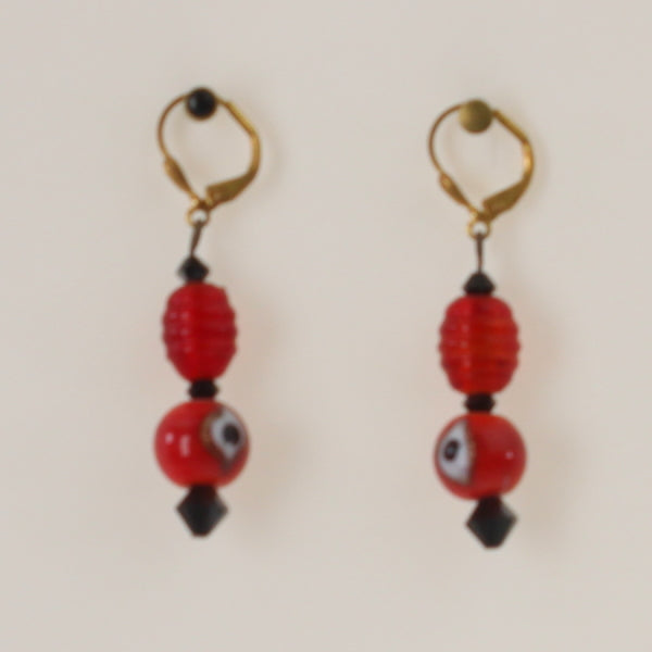 Dolan & Fuller - Earrings Ruby Red-Oynx