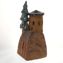 Load image into Gallery viewer, Hannaman - Tree Village Sculpture Cobalt-Teal Brown Earth Tone
