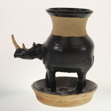 Load image into Gallery viewer, Curtis - Rhino Vase Black-Brown Earth Tone