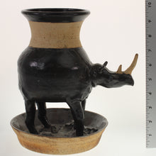 Load image into Gallery viewer, Curtis - Rhino Vase Black-Brown Earth Tone