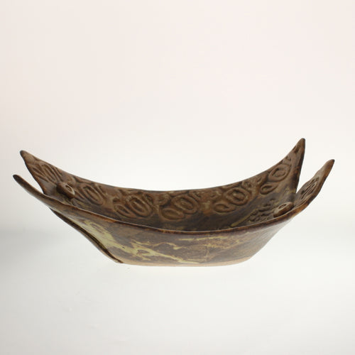 Miller - Folded Rectangle Bowl Earth Tones