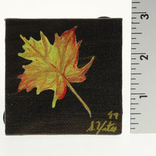 Load image into Gallery viewer, Yates - Tiny Painted Canvas - Maple Leaf Golden Hues On Black