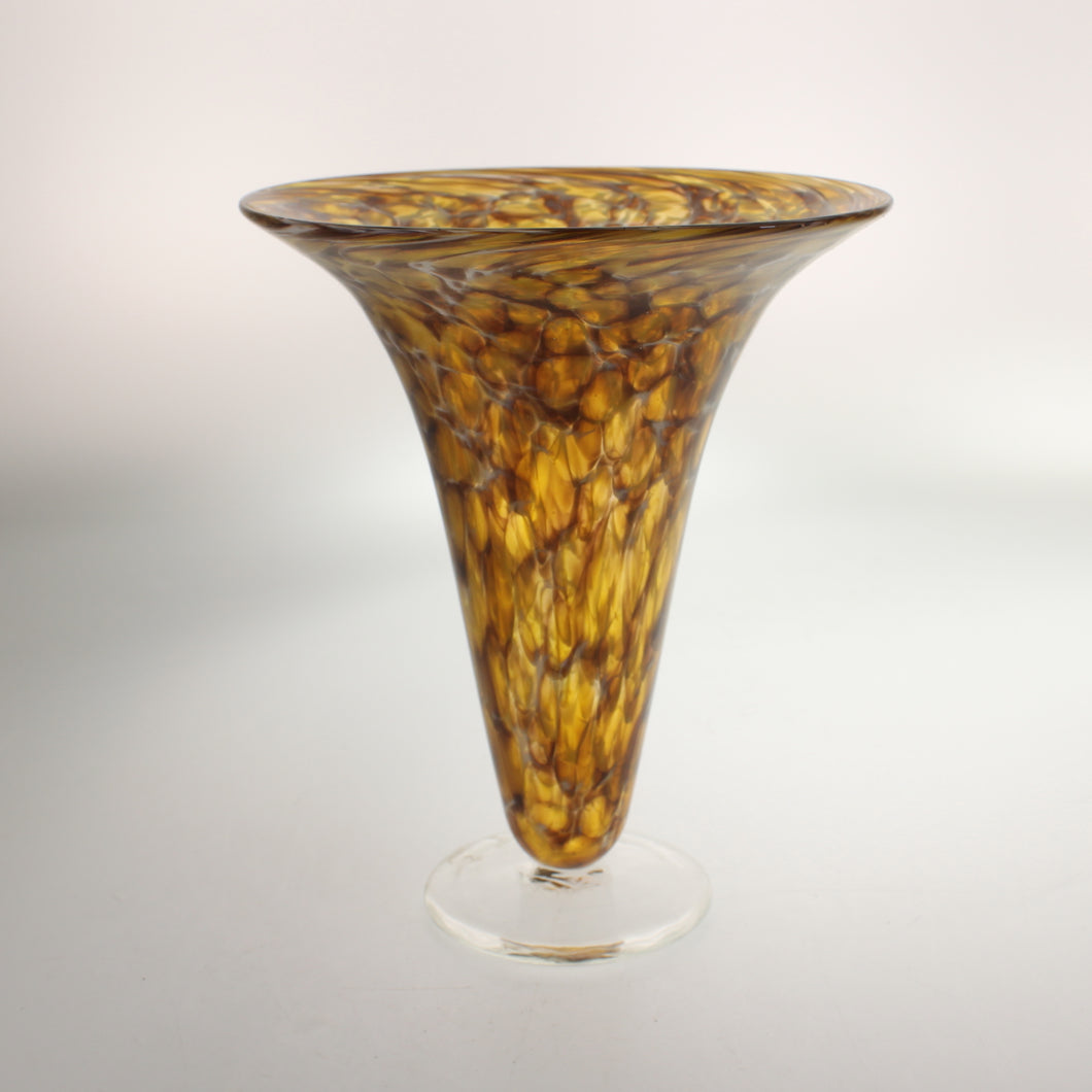 Carter- Flare Vase Yellow and Brown