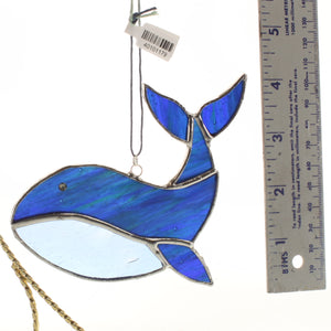 Timmons-Mitchell - Whale Stained Glass Ornament