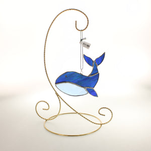 Timmons-Mitchell - Whale Stained Glass Ornament