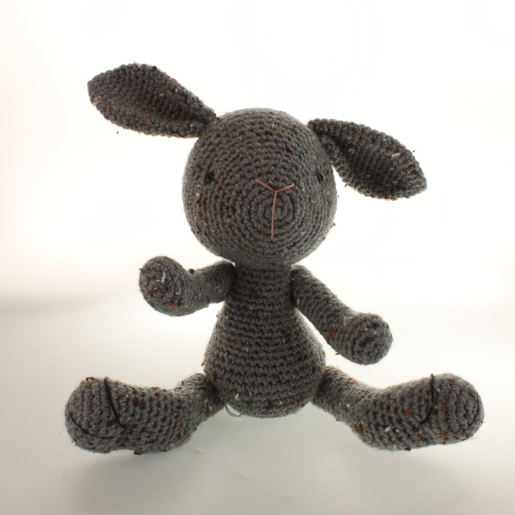 Freeman - Crochet gray specked rabbit