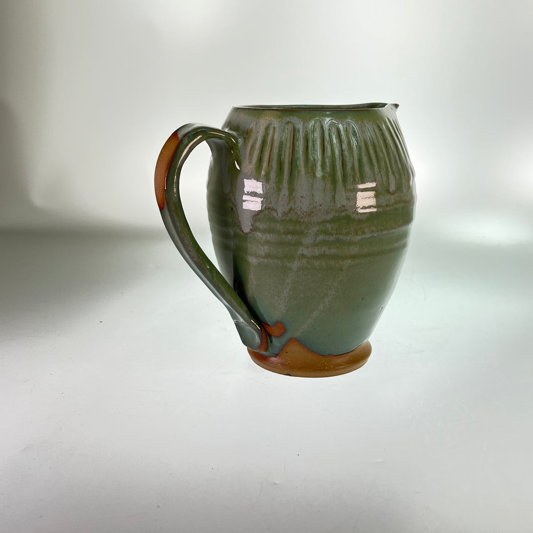 Metzger - Tall Pitcher Green and Brown